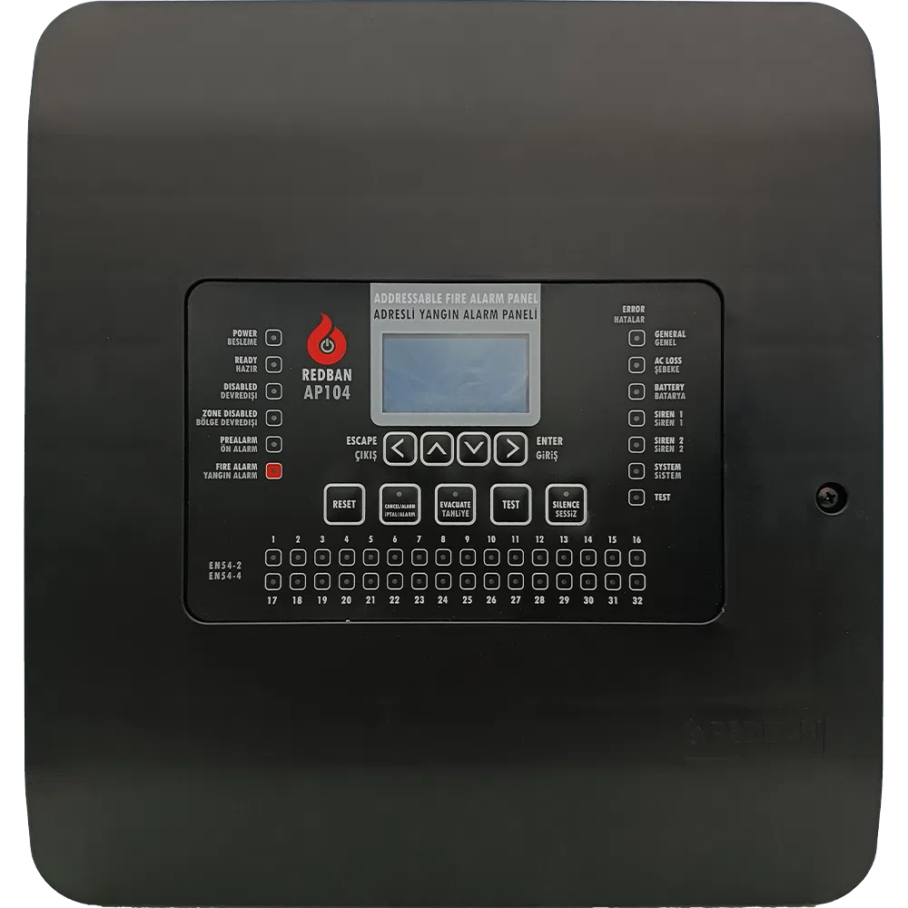 AP104 Adresli Yangın Alarm Kontrol Paneli