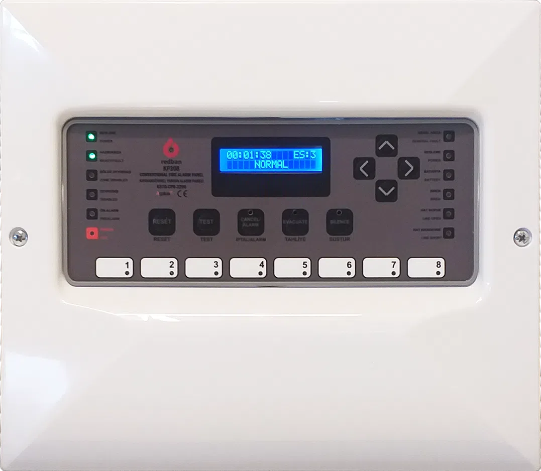 KP308 Konvansiyonel Yangın Alarm Paneli