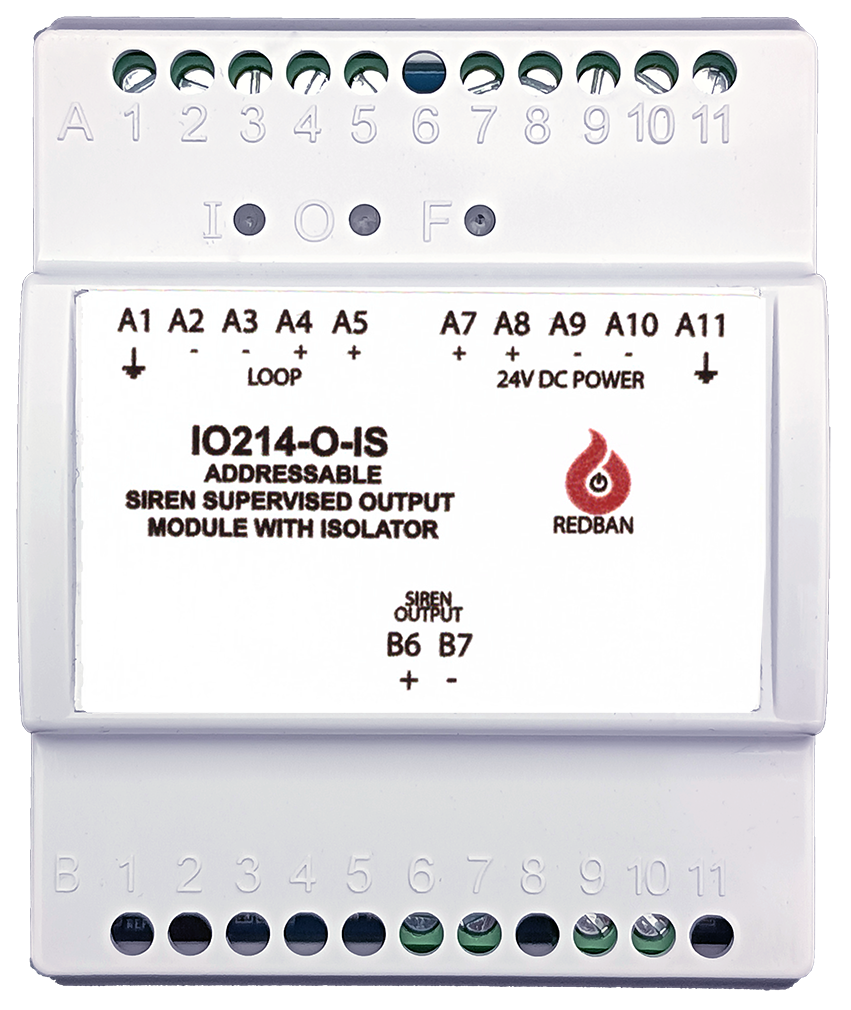 IO214-O / IO214-O-IS Adresli Konvansiyonel Çıkış Denetlenebilir Siren Kontrol Modülü